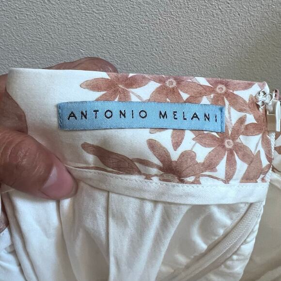 Antonio Melani Women's Beige Floral Print High Waisted Skirts Boho Chic Size 0 - Picture 4 of 5